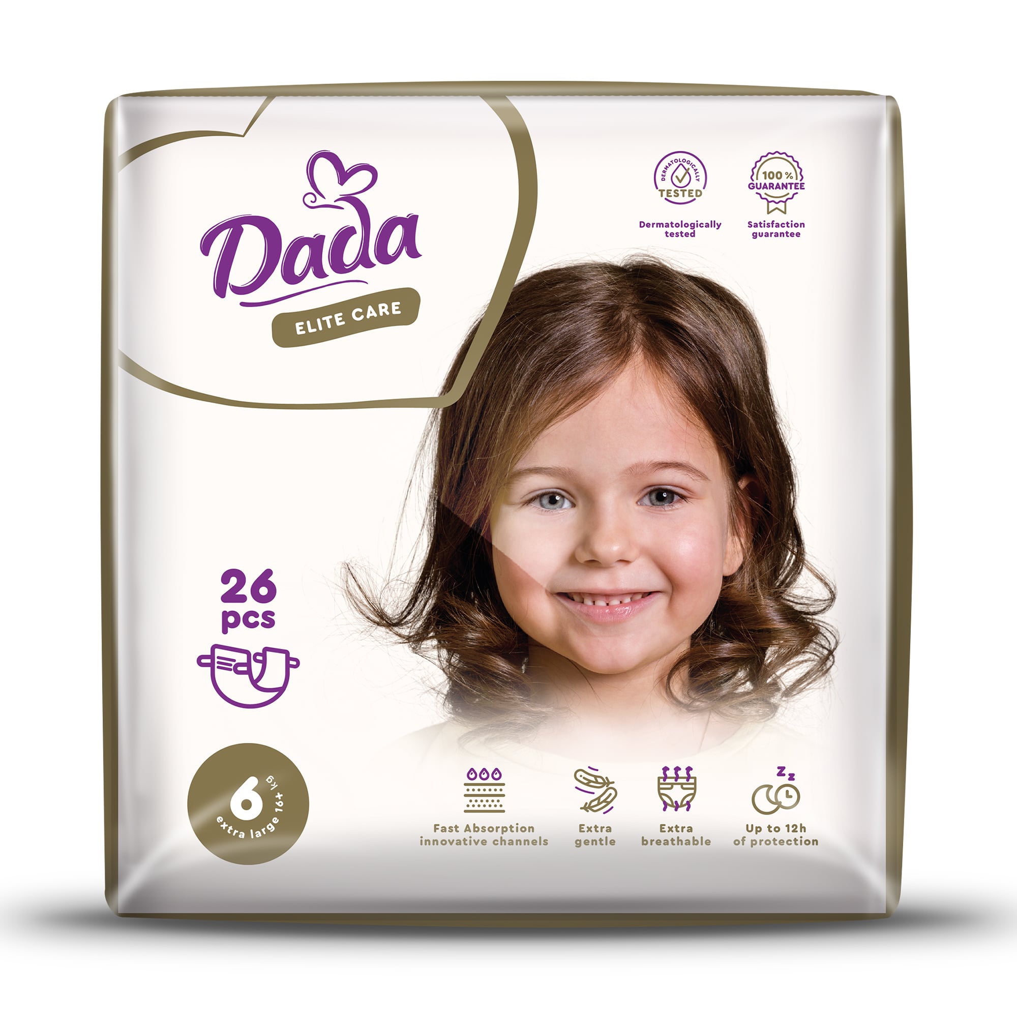 Підгузки Dada Elite Care Extra Large розмір 6 (16+ кг), 26 шт